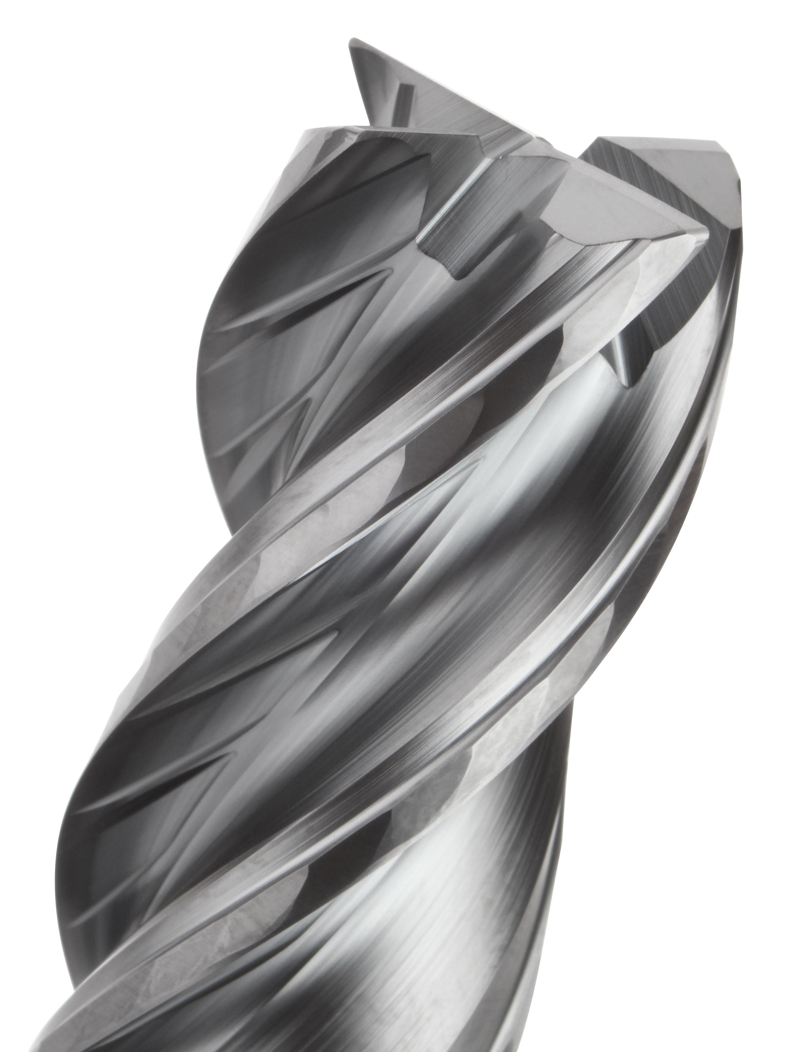 In addition to the HARVI I TE end mill shown here, Kennametal offers the multi-fluted RSM series, the “full ceramic” EADE capable of very high sfm, and the HARVI III, said to have a geometry suited for high-temp alloys. (Image courtesy of Kennametal)
